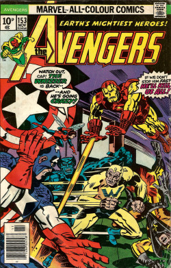 Avengers No. 153 (Marvel Comics, 1977). Cover art by Jack Kirby.
