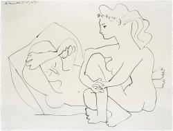 bildwerk:  Pablo PicassoJeunes femmes nues reposant (Young Nude Women Resting), 1947Lithograph, on Arches paper, 47.1 x 59.8 cm