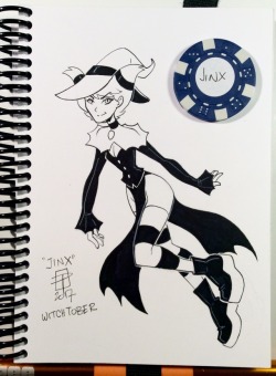 callmepo:Witchtober day 28: Jinx from Teen Titans <3 <3