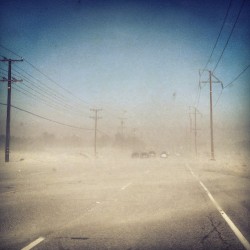 lucafinotti:  Driving back to L.A. In the perfect #DustStorm