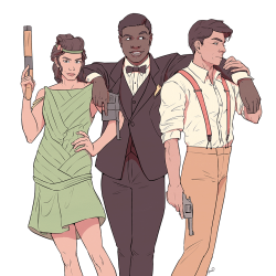 radio-silents:  a lil roaring 20s Star Wars trio 