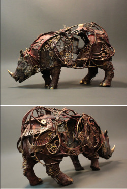 steampunktendencies:  Mechanical Rhinoceros Facebook |  Google