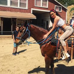 What chu looking at kid 😳 went horseback riding with the girls