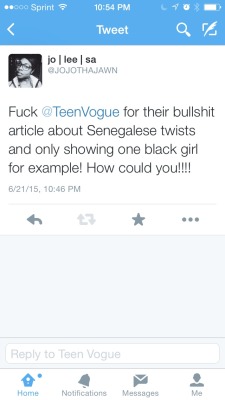 blackfashion:  iamlft:  Went on a rant about Teen Vogue interview