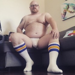 sfbitterbear:  New socks! #tummytuesday #bearbelly #bear #gaybears