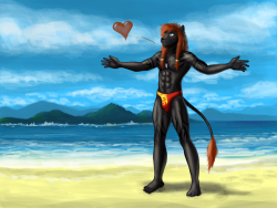 Tropical DelightCommission for Besitius of his OC at the beach,