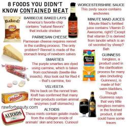 vegannvagina:  veganmovement2012:  8 foods that you didnt know
