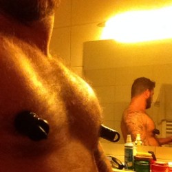aussiegrunt:  ok so I got bored and was wearing #titplugs. another