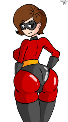 captaintaco2345-2:Elastigirl showing off her butt. Variant with