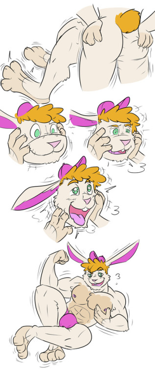 BunSuitA strange delivery of a free fursuit of your exact fursona, suspicious… yes, prevent me from trying on the suit, never!Someone will come along and adopt this dumb derpy bunny shortlyCommission from  Furii