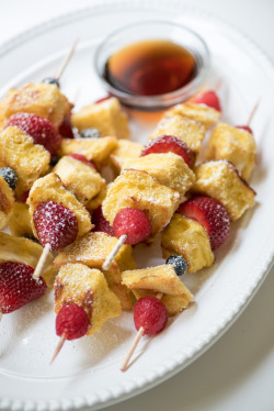 lustingfood:  Berry French Toast Kabobs