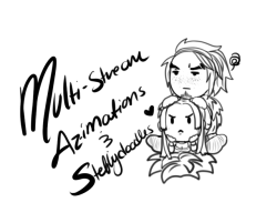 steffydoodles:multi-streaming with Az animating our characters