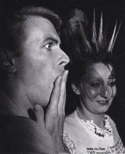 vaticanrust:  David Bowie and Jordan at Cannes, 1978.