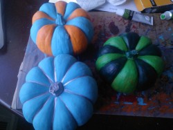 I’m having quite a bit of fun painting pumpkins :]