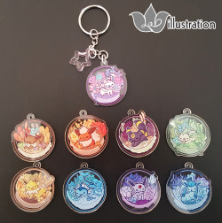 labillustration:They finally came in!! My Eevee terrarium charms