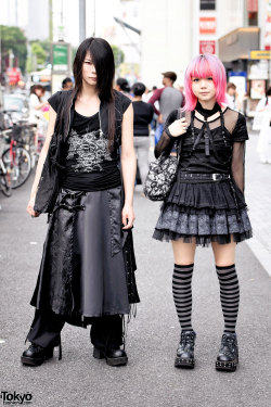 tokyo-fashion:  Kyouka and Kanai on the street in Harajuku wearing