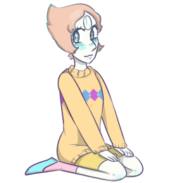 jesperquest:  Pearl in a sweater was what i really needed in
