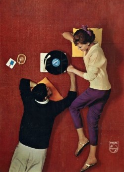 theswinginsixties:  Philips record player advertsement, 1962.