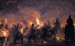 art-is-art-is-art:  Students’ Torchlight Procession, Adolph