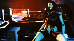 deadboltreturns: The captain of the mercenary space ship rummaged