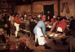 un-monde-de-papier:  Le repas de noce, Pieter Bruegel l’Ancien,