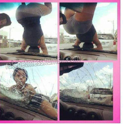 ratchetmess:  When twerking on a car goes wrong