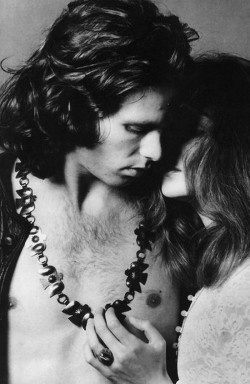 soundsof71:  Jim Morrison, with model Donna Mitchell, by Alexis