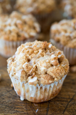foodffs:  SOUR CREAM COFFEE CAKE STREUSEL MUFFINS  Really nice