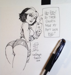 callmepo: A little doodle before bed - Gogo booty selfie.Night