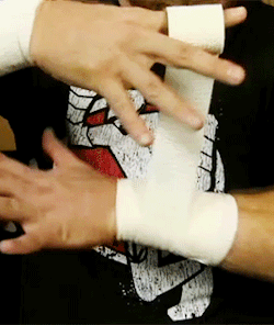mithen-gifs-wrestling:  Wrist-taping and Characterization: A