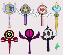 s-t-a-r-c-o:  All of the versions of the wand In order: New wand,