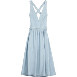 iphigenia-laurette:  Valentino Denim Dress   ❤ liked on Polyvore