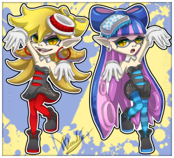 luanneboudier:  Panty & Stocking as the Squid Sisters ^_^now