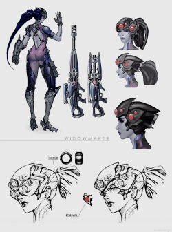 evilwvergil: “concept arts” : 奪命女 Widowmaker↳ オーバーウォッチ OVERWATCH