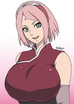 tremelloydbunbury: Naruho’s latest drawing of Sakura Haruno,