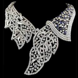 thegryphonsnest:    Diamond & Sapphire Collar Necklace! 