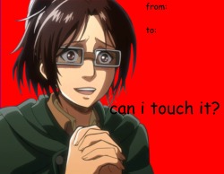 levispoopjokes:  hanji getting romantic.  