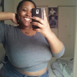 bustyspice:  Its to hot for my titts to be stuffed in a bra #saggytittysaturday..