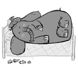 yesdanimal:  Sketching a sickly elephant for a project I’m