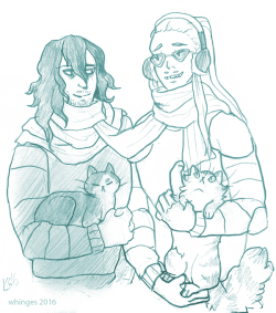 whinges:more holiday cards! erasermic cat parents for @bisexualhamilton