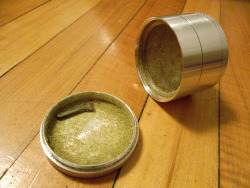 Building up a lil’ bit of kief again! Hmm.  Might be time