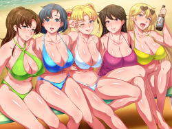 fandoms-females:  AF #3 - Beach Day with the Ladies   cuties