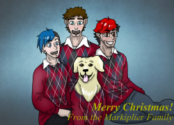kitkhat-art:  So I basically googled “family portrait” and picked the first one with a dog.Merry Christmas, everyone!