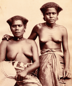 yearningforunity:  Portrait of Two Fijians Circa 1890 