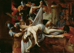   Ludovico Carracci (Italian, 1555 - 1619)Saint Sebastian thrown