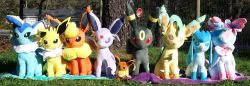 pacificpikachu: 1/1 Scale Pokémon Center Eeveelution Plush Set