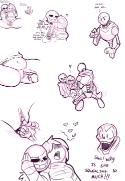 sansscham:  And the rest of the threesome doodle comic C: 