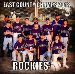 Congratulations to the Rockies for winning the East County Little