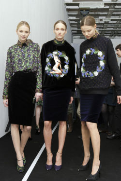 glamrockandlove:  Statement Sweaters <3 | Backstage at Givenchy