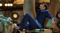 mizgnomer: The Tenth Doctor, kicked back with his feet up on